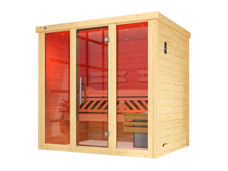 Weka Design-Sauna KEMI PANORAMA 2 inkl. 7,5 kW OS-Ofenset - Image 3