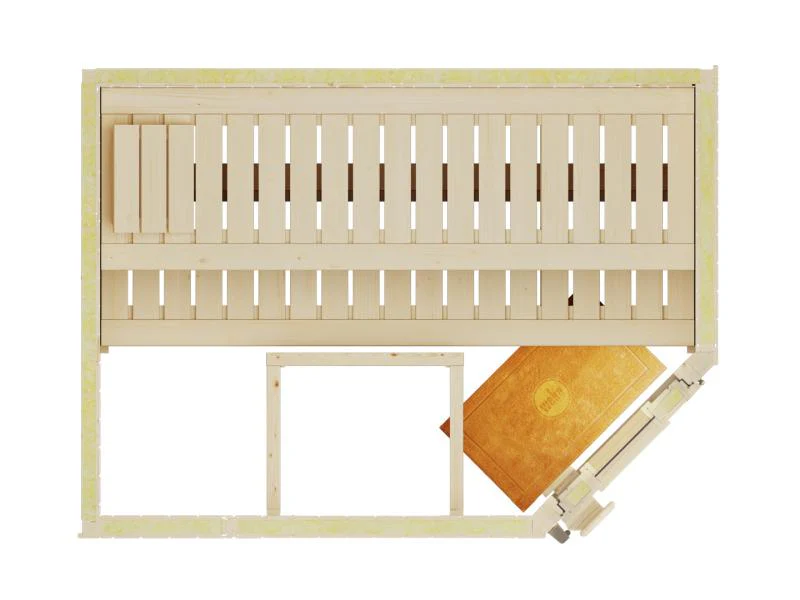 Weka Elementsauna Varberg 1, inkl. 5,4 kW Ofen Kompakt integr. Steuerung,  isolierte Holztür - Image 4