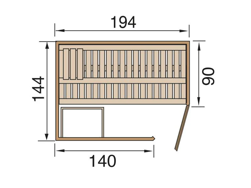 Weka Elementsauna Varberg 1 Trend in weiß, inkl. 5,4 kW Ofen Kompakt mit integrierter Steuerung, Gan - Image 2