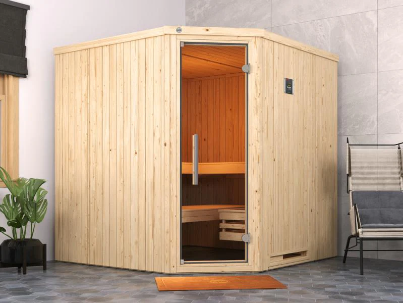 Weka Elementsauna Varberg 3 GT inkl. 7,5 kW BioS-Ofenset