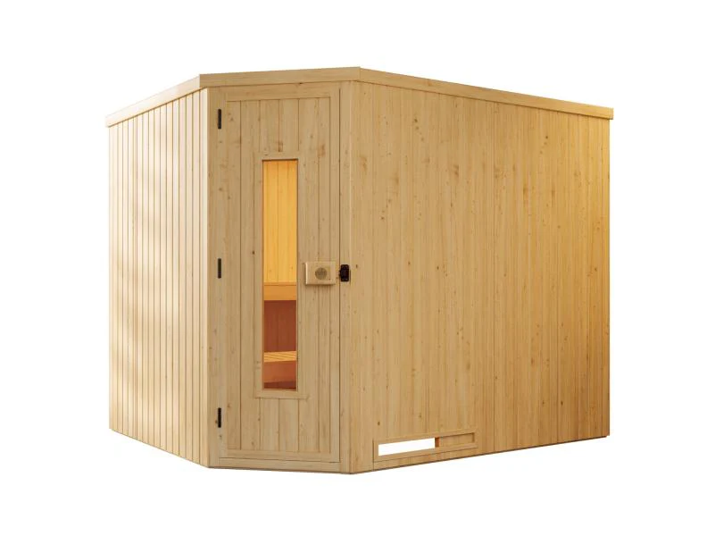 Weka Elementsauna Varberg 4, inkl. 9 kW Ofen Kompakt integr. Steuerung, isolierte Holztür - Image 3
