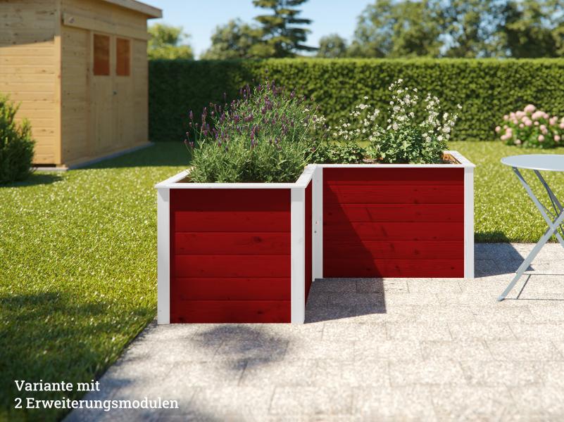 Weka Ergänzungssatz Hochbeet Modular, 21 mm, rot - Image 6