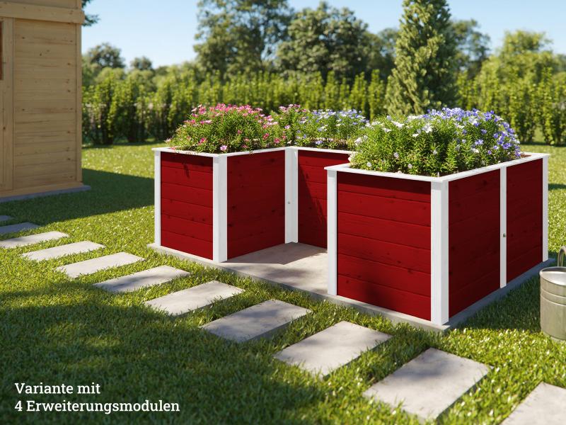 Weka Ergänzungssatz Hochbeet Modular, 21 mm, rot - Image 7