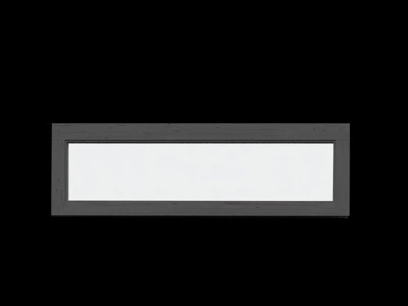 Weka feststehendes Fenster für Batu , 150 x 45 cm, dark grey