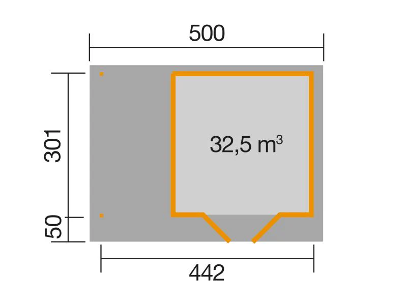 Weka Gartenhaus 126 Gr. 2 in anthrazit mit Anbaudach 150 cm - Image 2