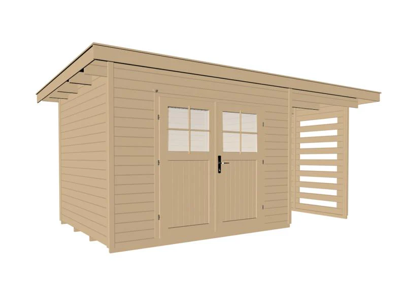 Weka Gartenhaus 179 A Größe 2 mit Anbau 150 cm - Image 2