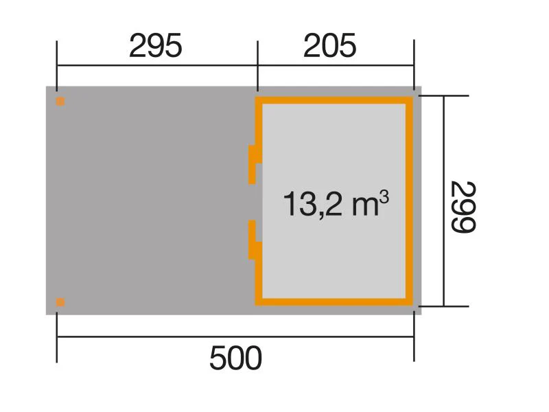 Weka Gartenhaus 225 Gr. 1 und Anbaudach 300 cm - Image 3