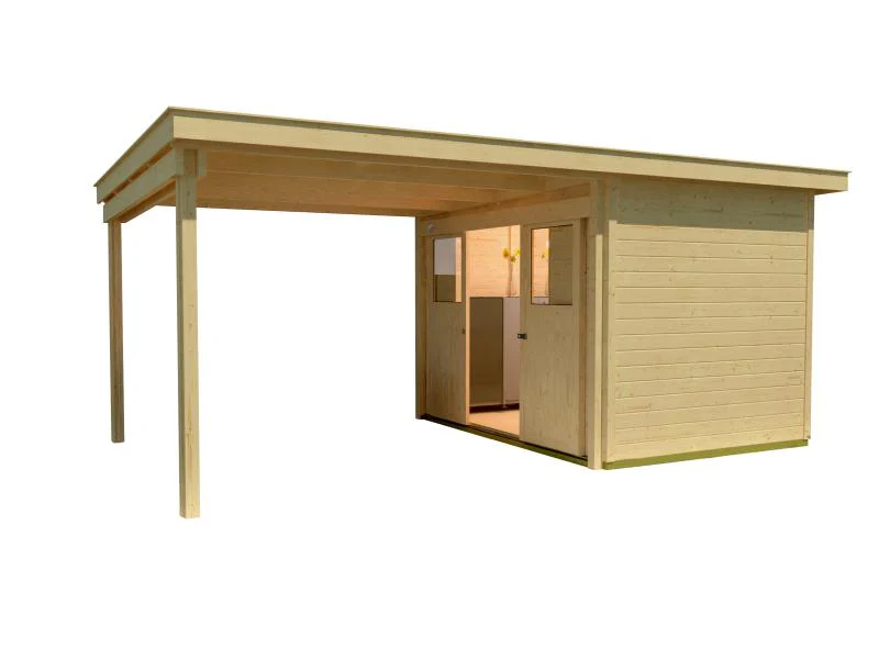 Weka Gartenhaus 225 Gr. 2 und Anbaudach 300 cm - Image 3