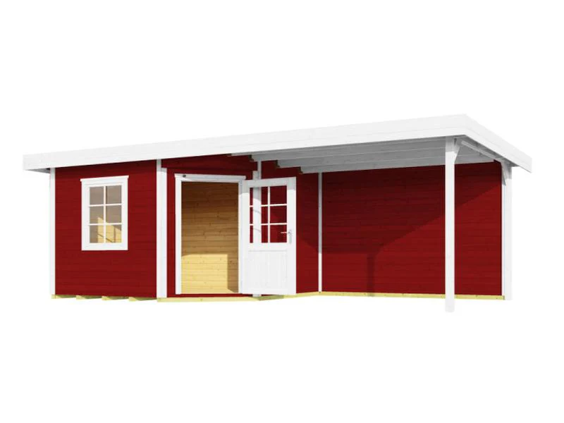 Weka Gartenhaus 5-Eck-Haus 213 Gr 1 schwedenrot Anbau 300 cm - Image 2