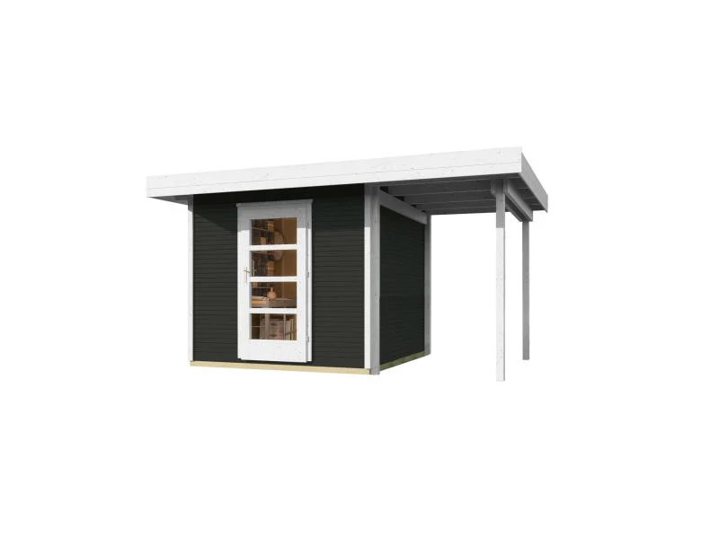 Weka Gartenhaus wekaLine 172 A Größe 1 anthrazit Anbau 150 cm - Image 2