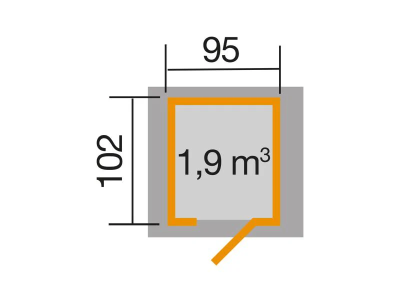 Weka Gerätehaus 367 schwedenrot 19 mm - Image 3