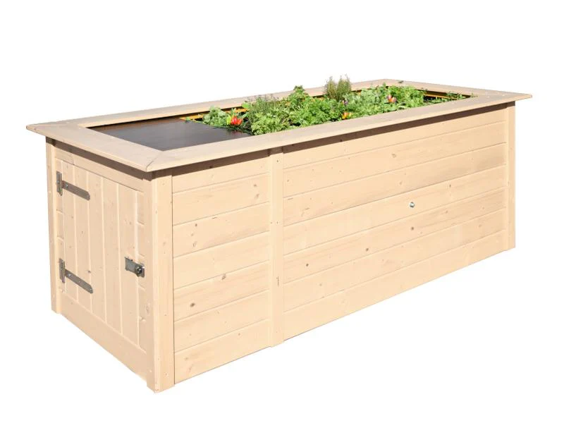 Weka Hochbeet 669 mit Ablagefläche und Abstellraum 205 x 79 cm natur - Image 2
