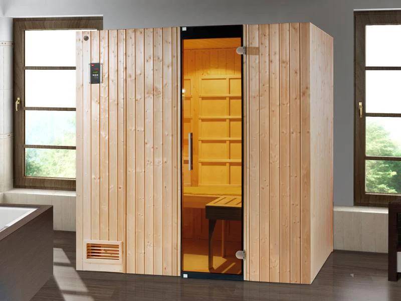 Weka Infrarot-Sauna-Kombikabine Uppsala mit Flächenstrahlern und Sauna-Bioofen 3,6 kW