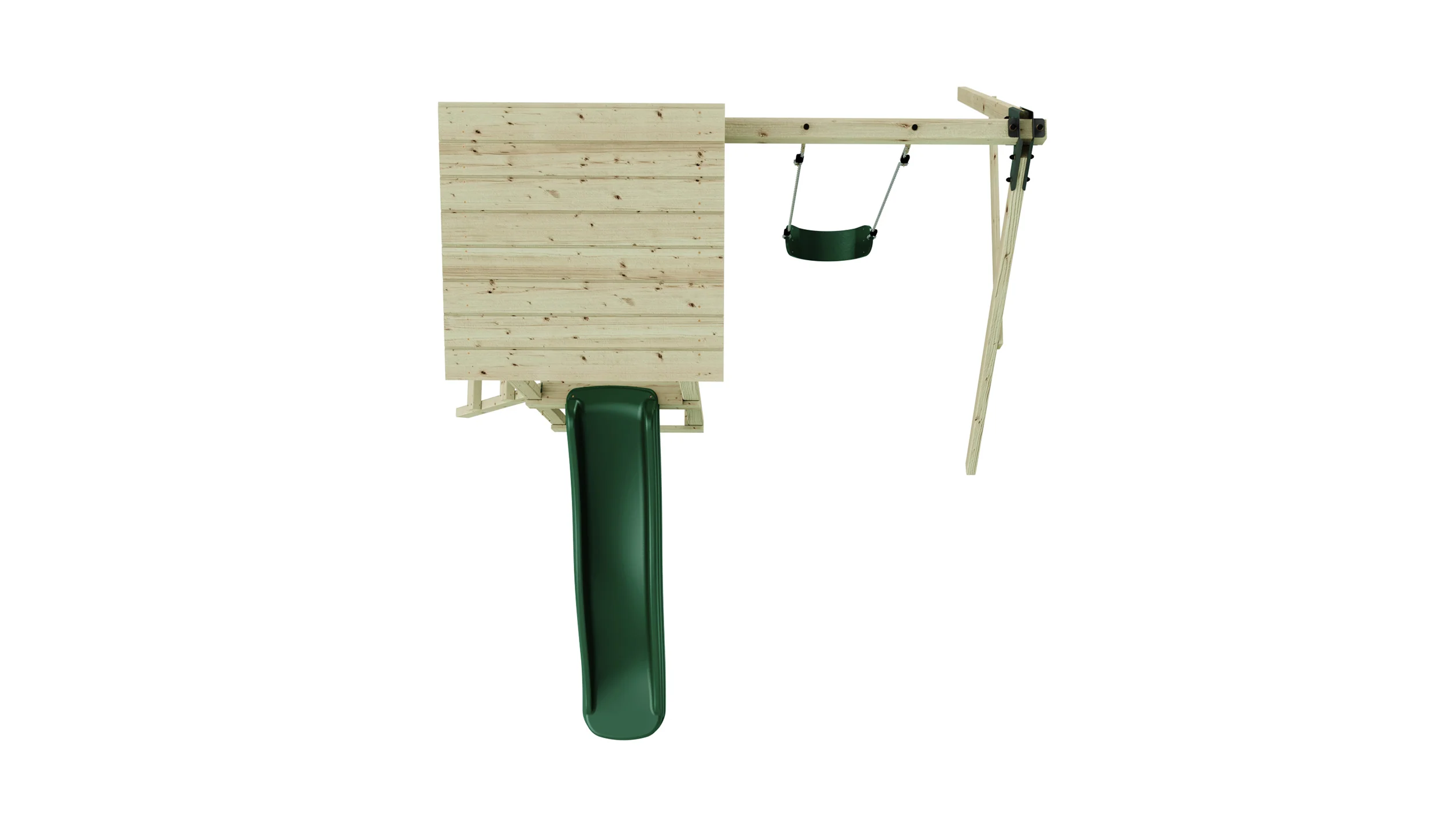 Weka Kinderspielturm Lyon inkl. Rutsche, Kletterwand und Einzelschaukel - Image 5