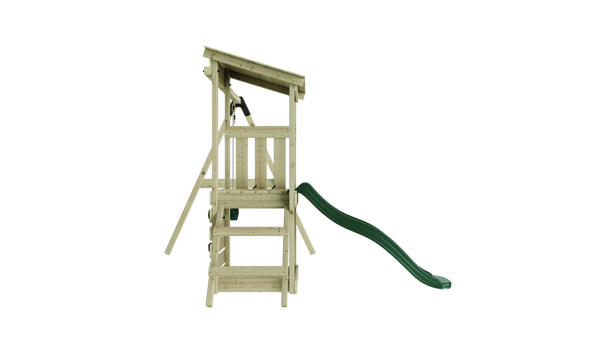 Weka Kinderspielturm Lyon inkl. Rutsche, Kletterwand und Einzelschaukel - Image 6