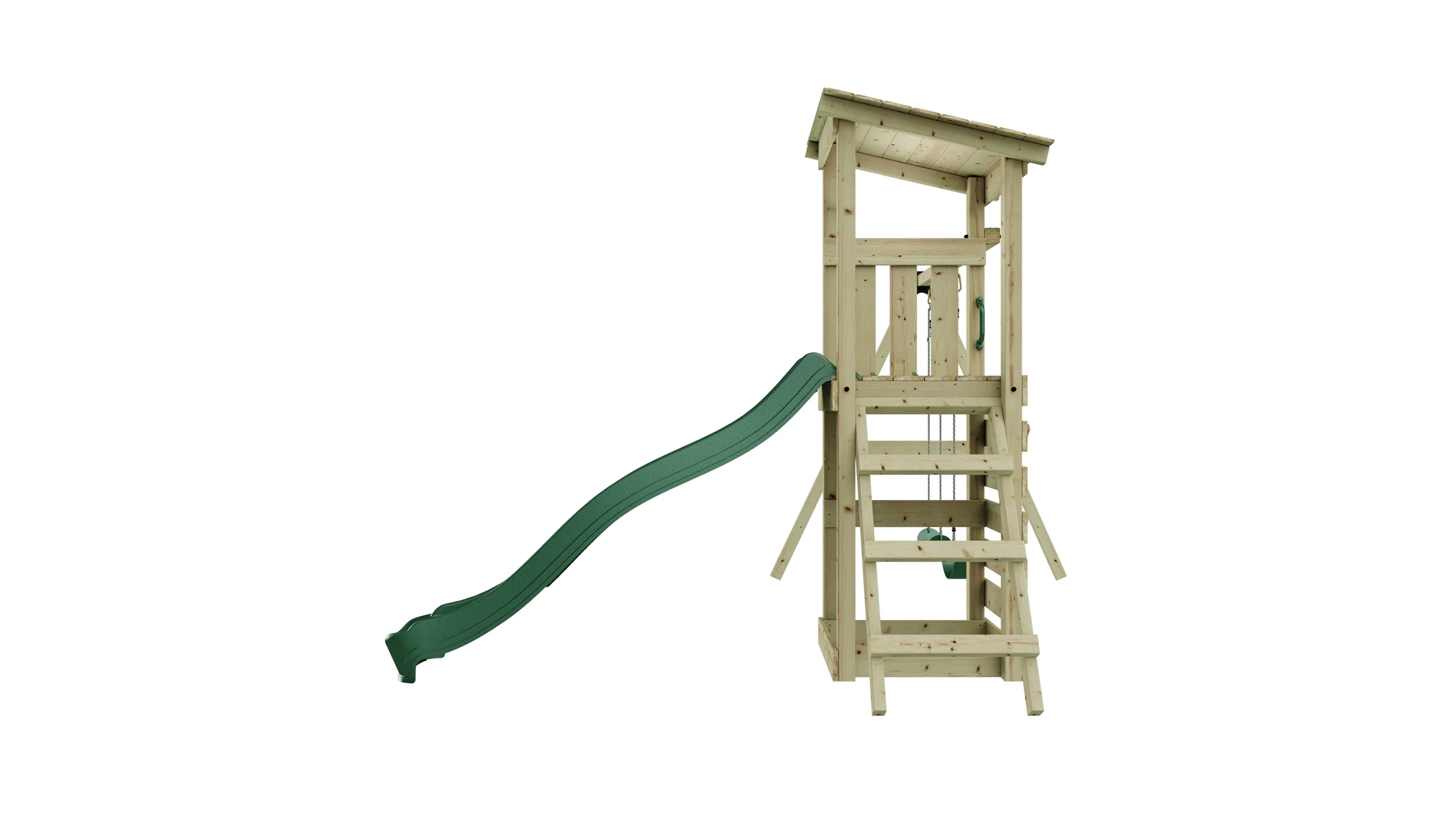 Weka Kinderspielturm Neapel inkl. Rutsche, Kletterwand und Doppelschaukel - Image 2