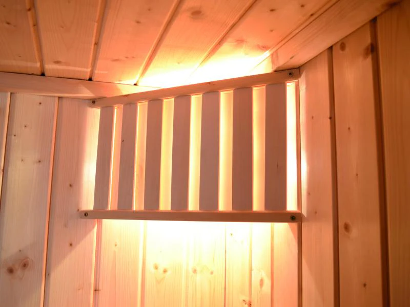Weka Massivholz-Elementsauna Laukkala 1 GT, inkl. 3,6 kW Ofen Kompakt integr. Steuerung, mit Sauna- - Image 6