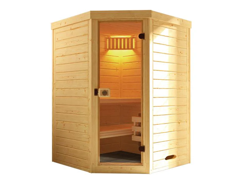 Weka Massivholz-Elementsauna Laukkala 1 GT, inkl. 4,5 kW Bioofen digitale Steuerung (BioS), mit Saun - Image 3