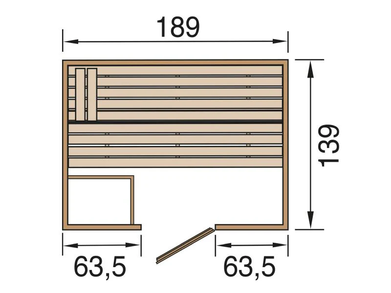 Weka Massivholzsauna 38 mm Valida 2 GT - Image 2