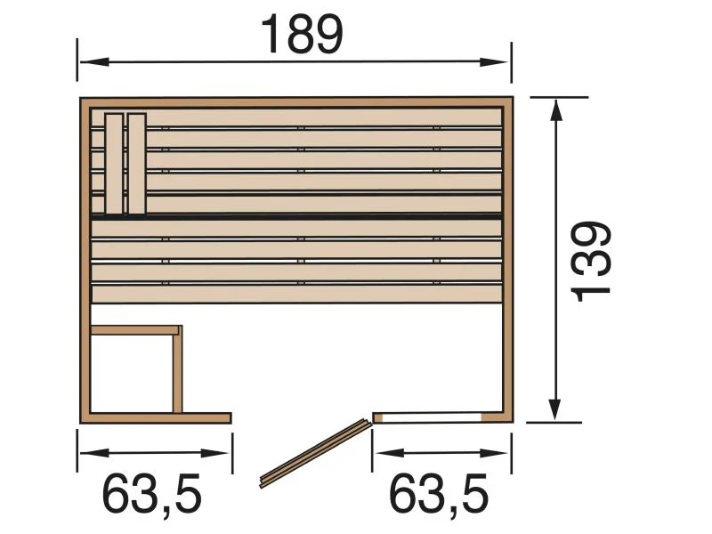 Weka Massivholzsauna 38 mm Valida 2 GTF - Image 2