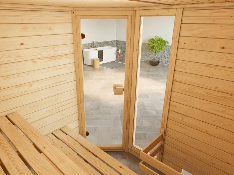 Weka Massivholzsauna 38 mm Valida Eck 1.8 GTF - Image 4