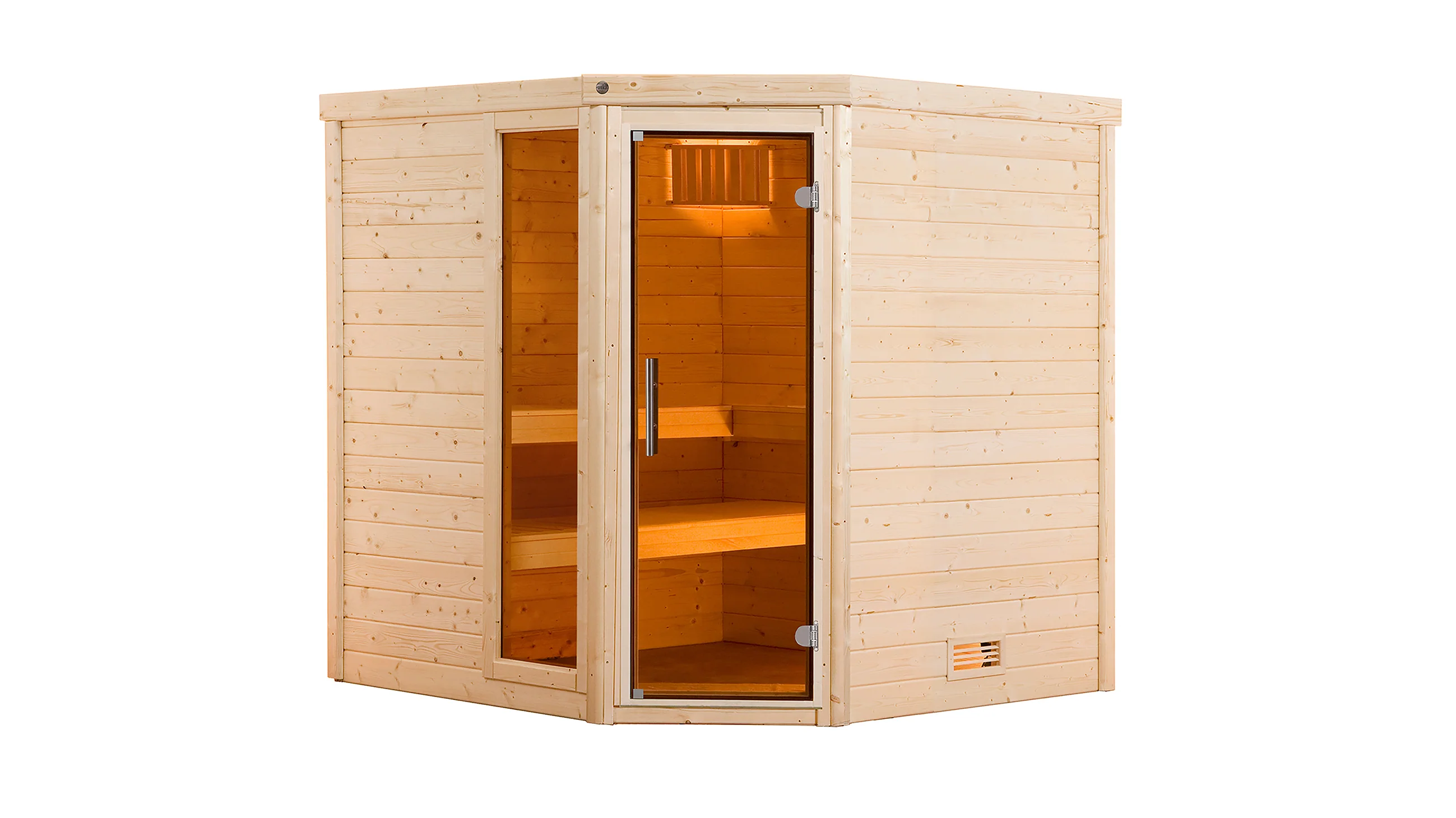 Weka Massivholzsauna Turku 1 GTF, inkl. 9 kW Ofen Kompakt integr. Steuerung - Image 2
