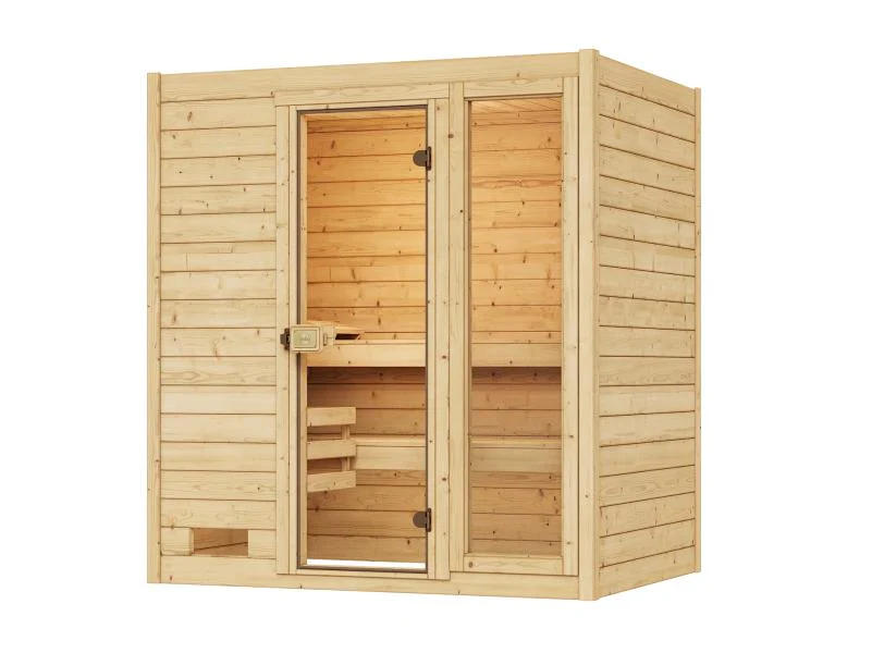 Weka Massivholzsauna Valida 2 GTF, inkl. 4,5 Bioofen digitale Steuerung (BioS), mit Fenster - Image 3