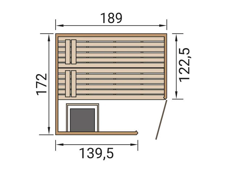 Weka Massivholzsauna Valida Eck 1,8 GT, inkl. 5,4 kW Ofen Kompakt integr. Steuerung - Image 3