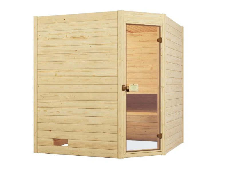 Weka Massivholzsauna Valida Eck 1,8 GT, inkl. 7,5 kW Ofen mit digitaler Steuerung - Image 2