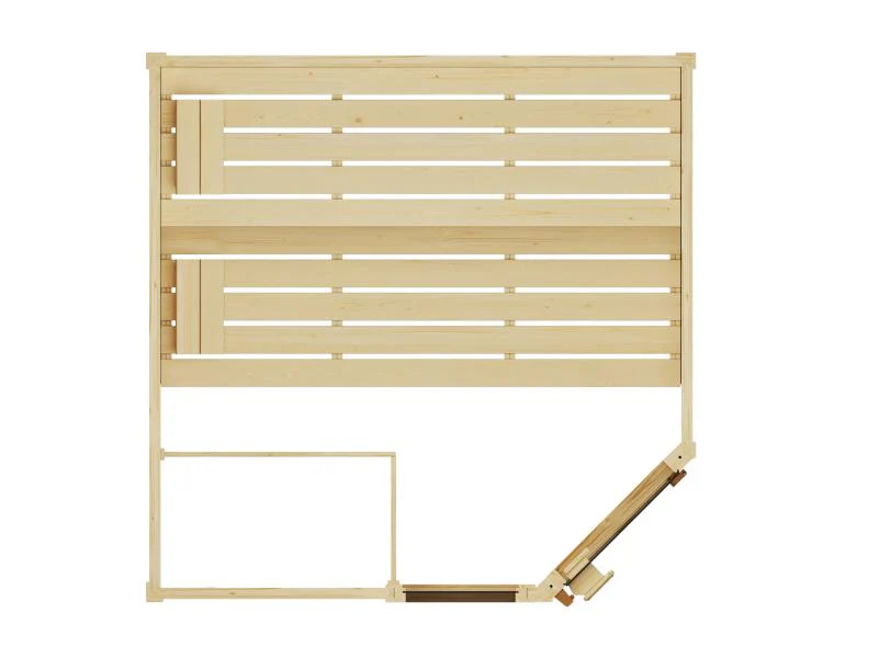 Weka Massivholzsauna Valida Eck 1,8 GTF, inkl. 4,5 kW Ofen mit digitaler Steuerung, mit Ganzglastür - Image 6