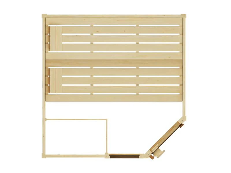 Weka Massivholzsauna Valida Eck 1,8 GTF, inkl. 5,4 kW Ofen Kompakt integr. Steuerung, mit Ganzglastü - Image 6