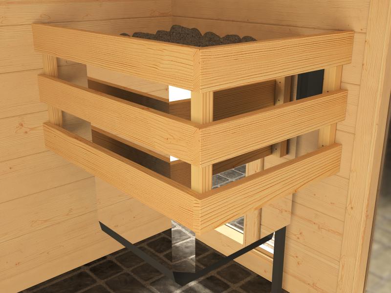 Weka Massivholzsauna Valida Eck 1 GT, inkl. 7,5 kW Ofen digitale Steuerung (OS) - Image 8