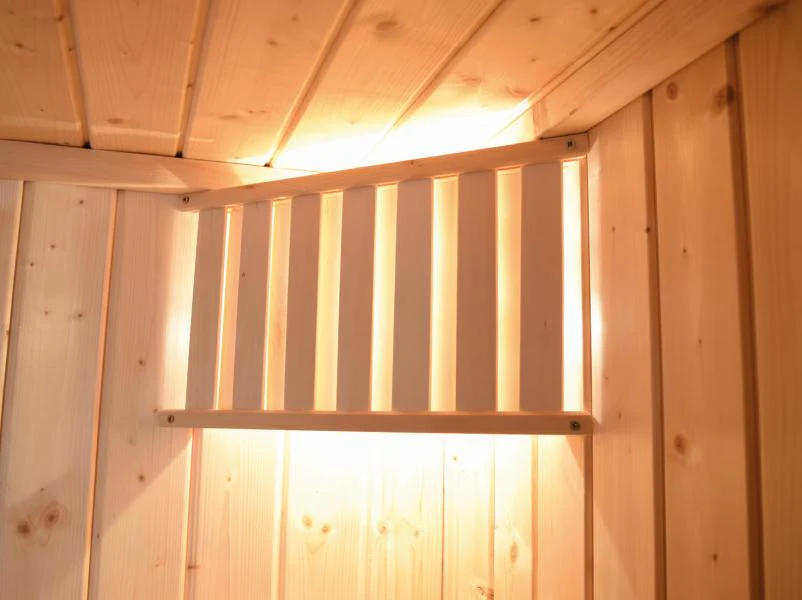 Weka Massivholzsauna Valida Eck 1 GTF Sparset 1 inkl. 4,5 kW Kompakt-Ofenset, Sauna-Leuchtenset, Zub - Image 7