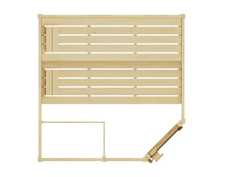 Weka Massivholzsauna Valida Eck 2 GT, inkl. 5,4 kW Ofen Kompakt mit integr. Steuerung, Ganzglastür - Image 6