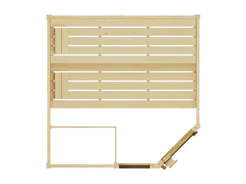 Weka Massivholzsauna Valida Eck 2 GTF, inkl. 5,4 kW Ofen Kompakt integr. Steuerung, Ganzglastür und - Image 6