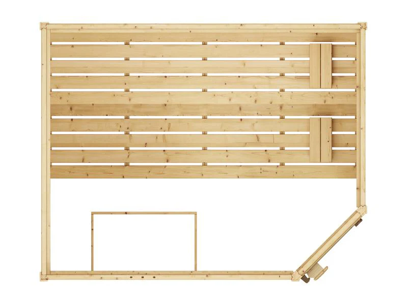 Weka Massivholzsauna Valida Eck 3 GT, inkl. 9 kW Bioofen mit digitaler Steuerung (BioS), Ganzglastür - Image 8