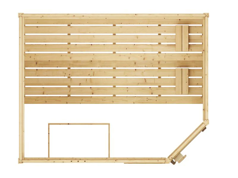 Weka Massivholzsauna Valida Eck 3 GTF, inkl. 7,5 kW Ofen mit digitaler Steuerung (OS), Ganzglastür u - Image 8