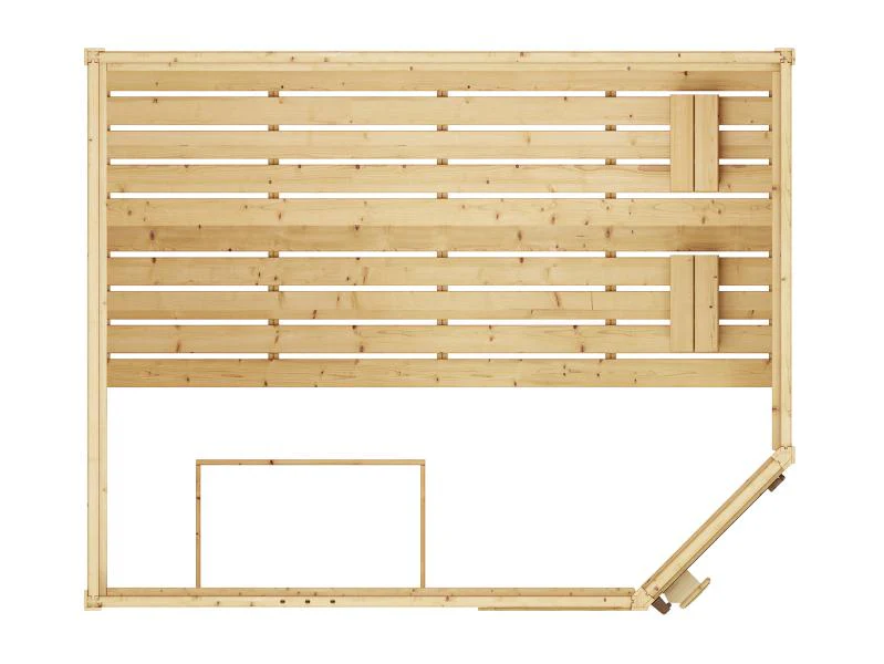 Weka Massivholzsauna Valida Eck 3 GTF, inkl. 9 kW Ofen mit digitaler Steuerung (OS), Ganzglastür und - Image 8