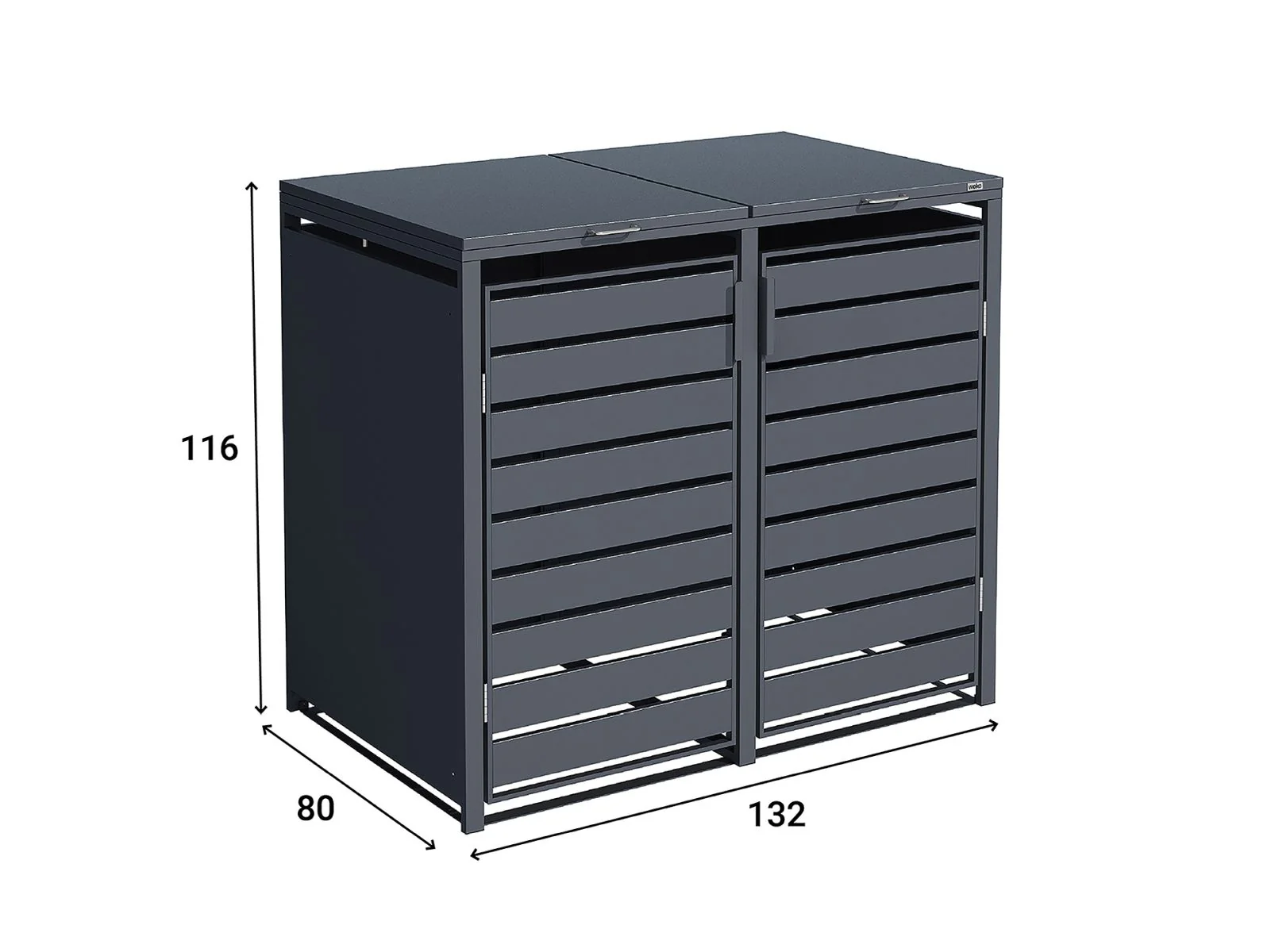 Weka Metall-Mülltonnenbox Gary 2er - Image 6