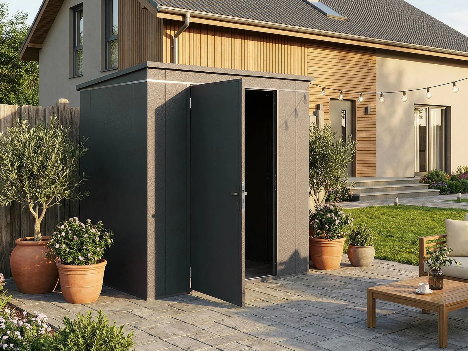 Weka Metallgerätehaus Gary 187 x 137 cm - grün