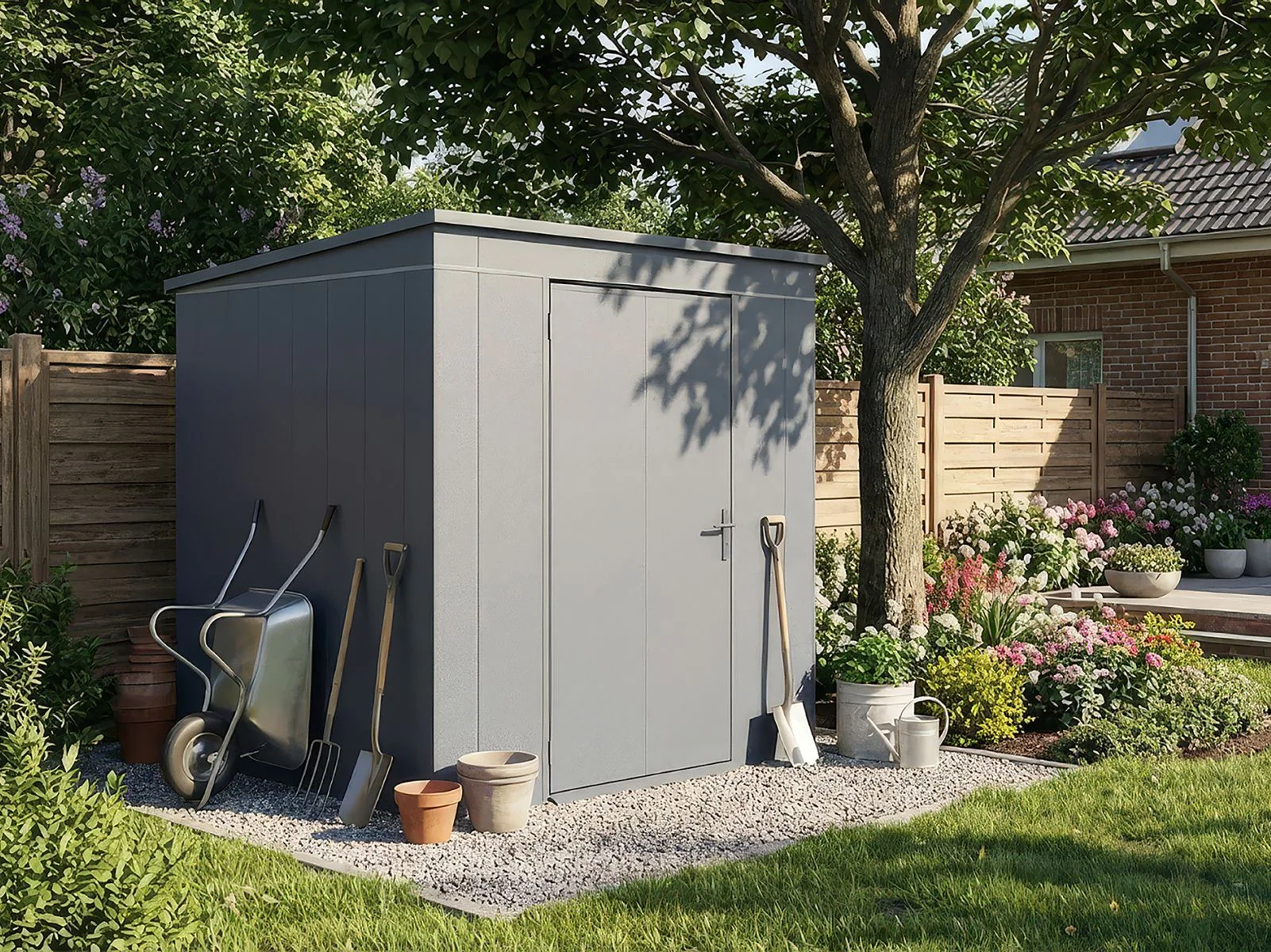 Weka Metallgerätehaus Gary 187 x 187 cm - anthrazit