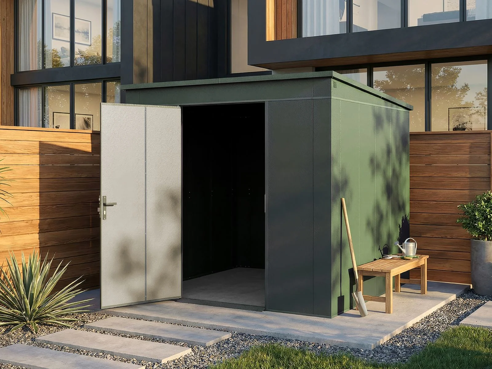 Weka Metallgerätehaus Gary 237x237 cm - grün