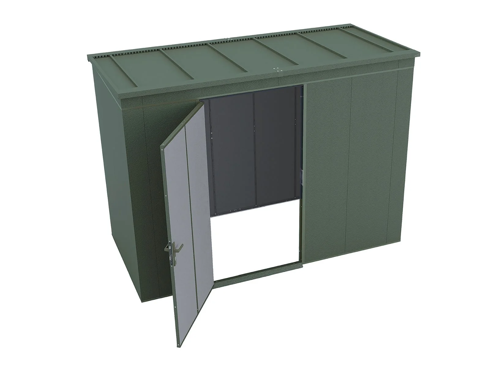 Weka Metallgerätehaus Gary 287x137 cm - grün - Image 11