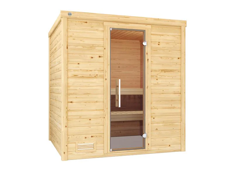 Weka Premium-Massivholzsauna 45 mm Bergen 1,8 GT - Image 2