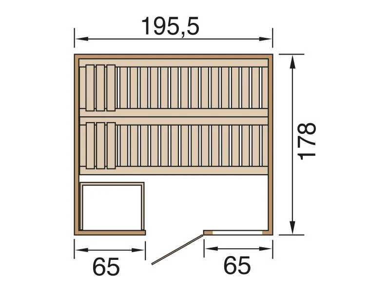 Weka Premium-Massivholzsauna 45 mm Bergen 1,8 GTF - Image 3