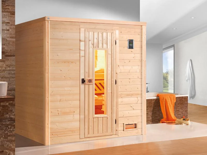 Weka Premium-Massivholzsauna 45 mm Bergen 1,8 HT