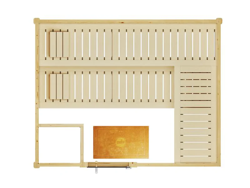 Weka Premium-Massivholzsauna 45 mm Bergen 3 GT, natur - Image 5