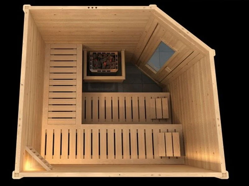 Weka Premium-Massivholzsauna 45 mm Turku 2 HT - Image 3