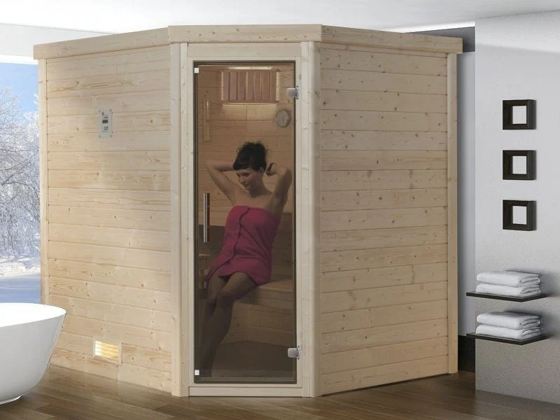 Weka Premium-Massivholzsauna Turku 1 GT Sparset 1 inkl. 7,5 kW Sauna-Ofen