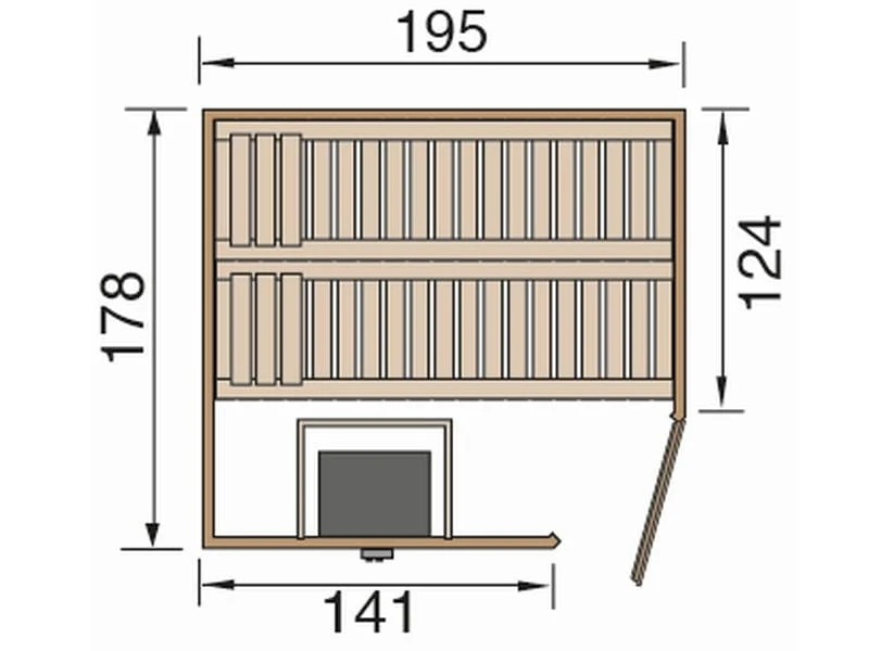 Weka Premium-Massivholzsauna Turku 1 GT Sparset 1 inkl. 7,5 kW Sauna-Ofen - Image 2
